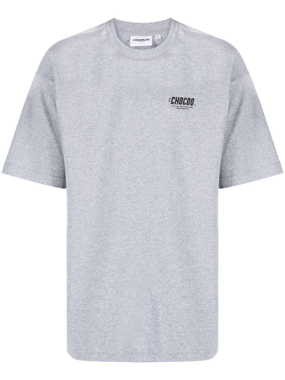 CHOCOOLATE logo-print cotton T-shirt - Grey von CHOCOOLATE