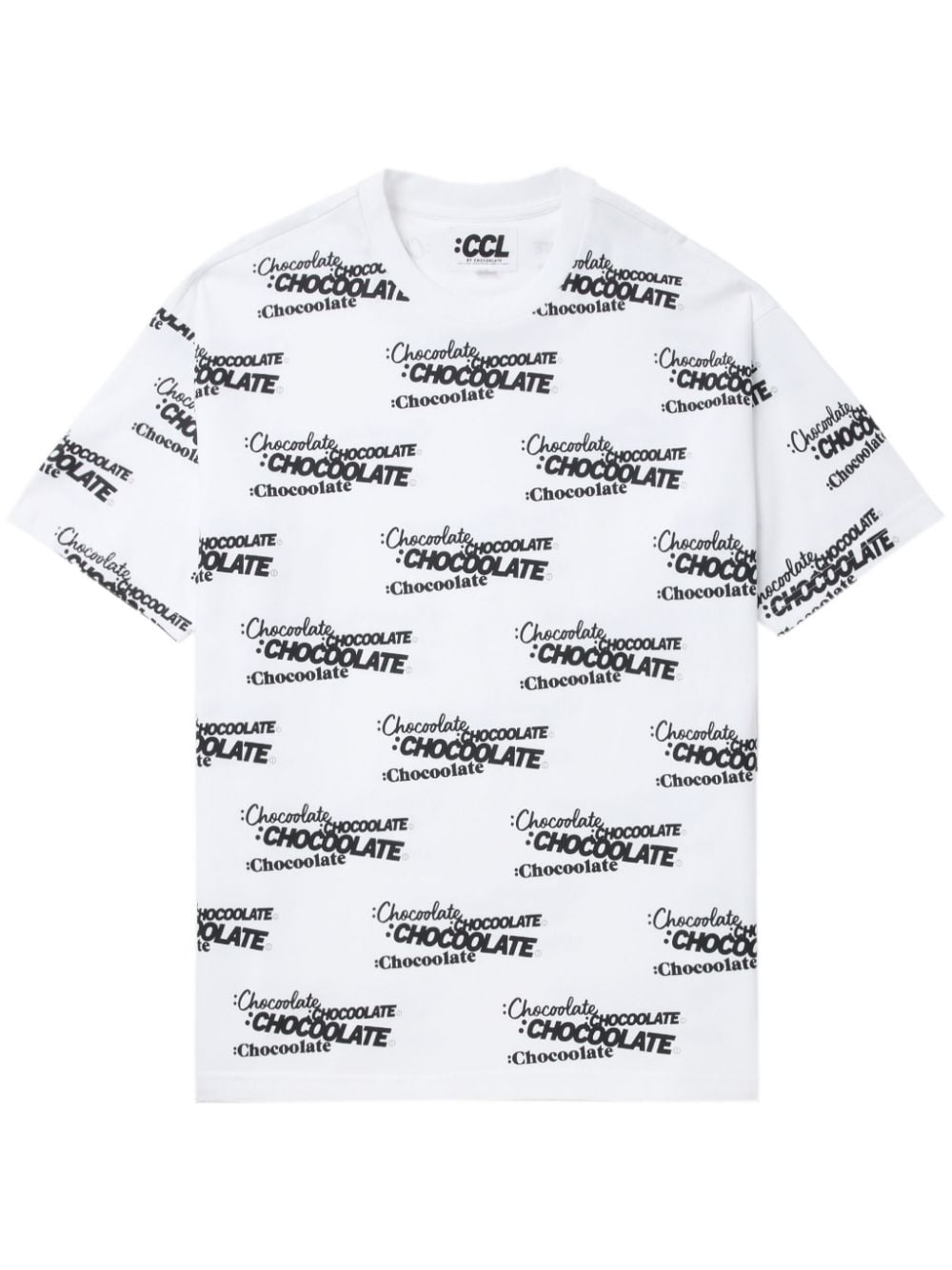 CHOCOOLATE logo-print cotton T-shirt - White von CHOCOOLATE