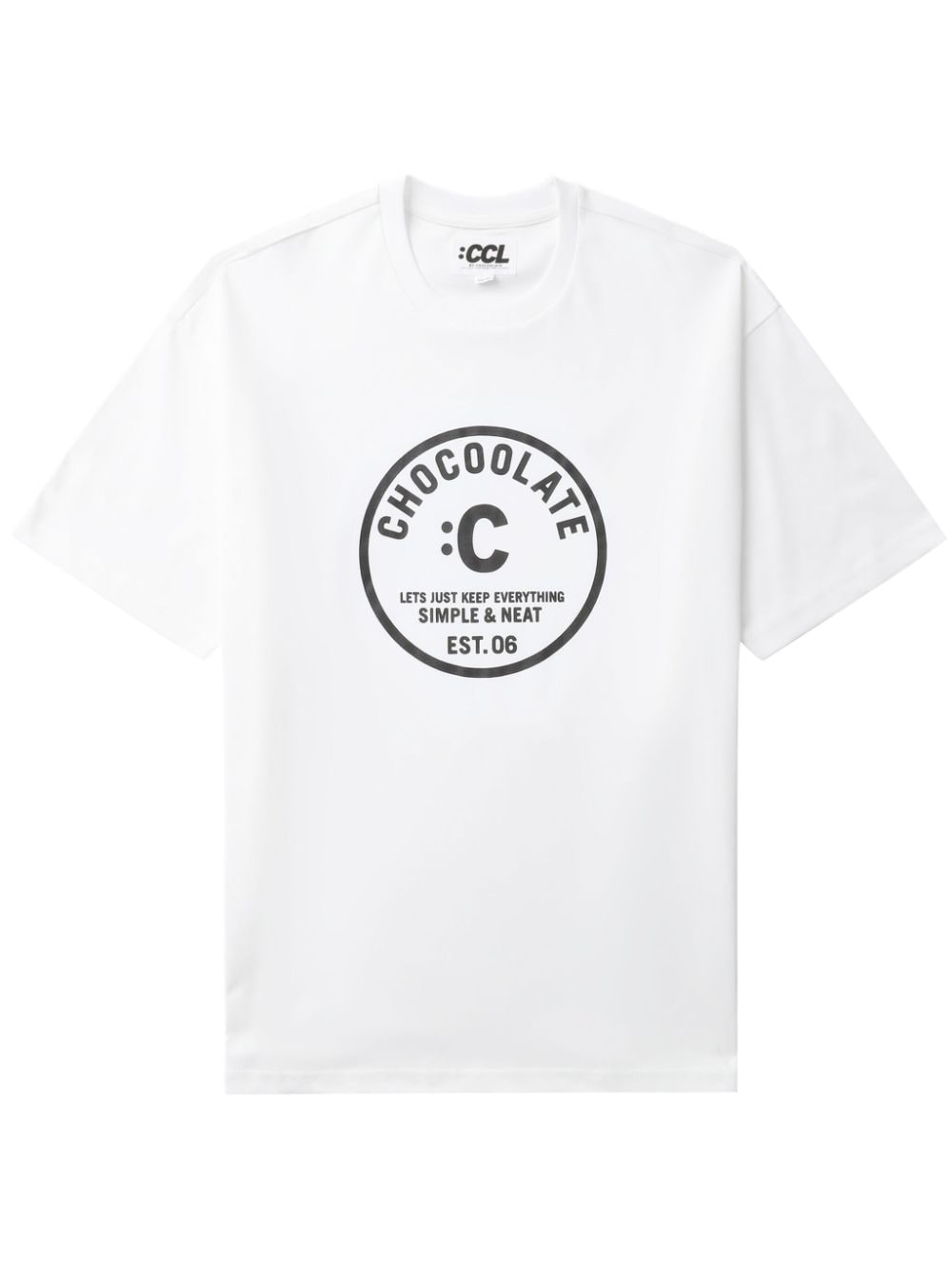 CHOCOOLATE logo-print cotton T-shirt - White von CHOCOOLATE