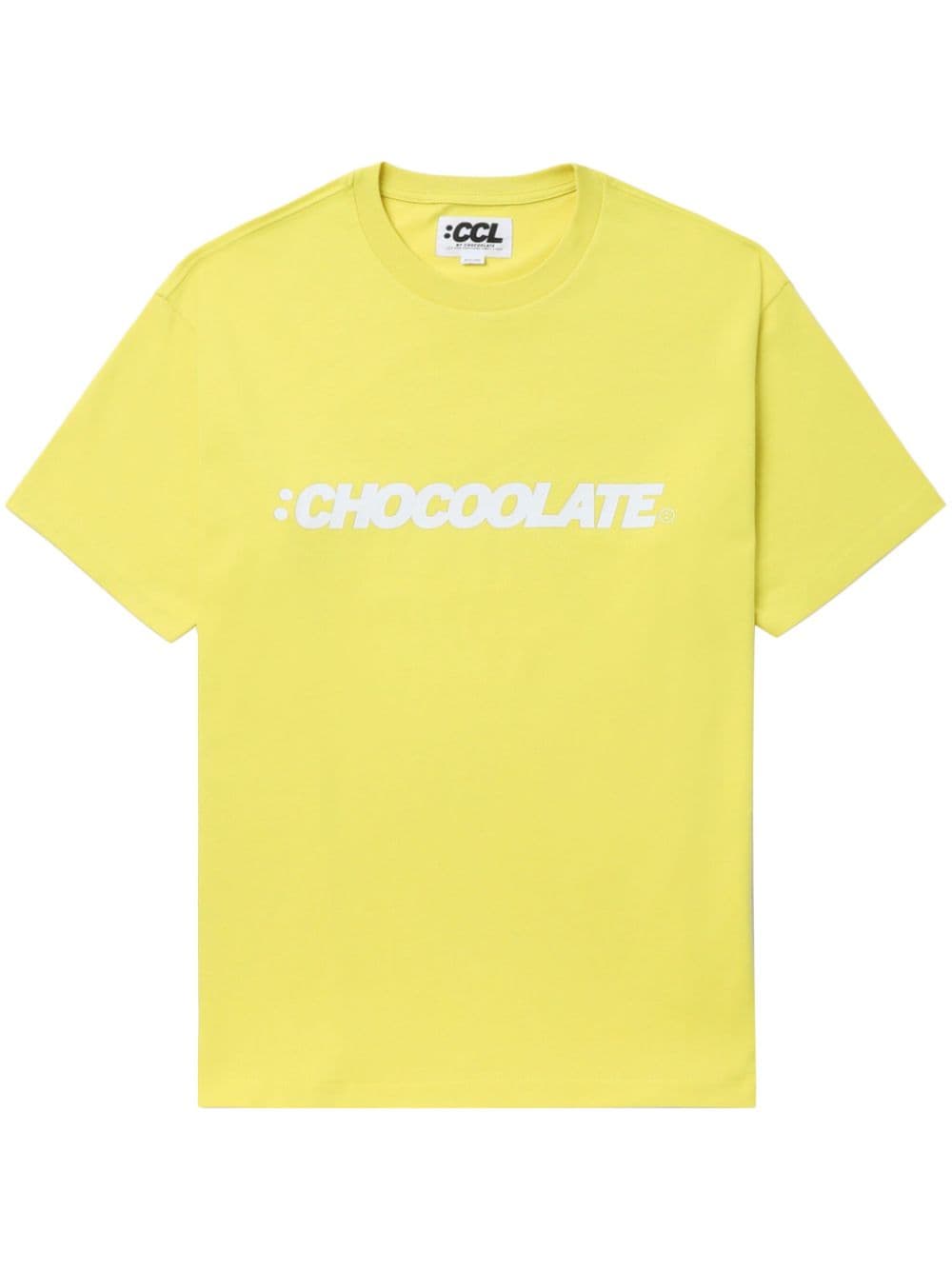 CHOCOOLATE logo-print cotton T-shirt - Yellow von CHOCOOLATE