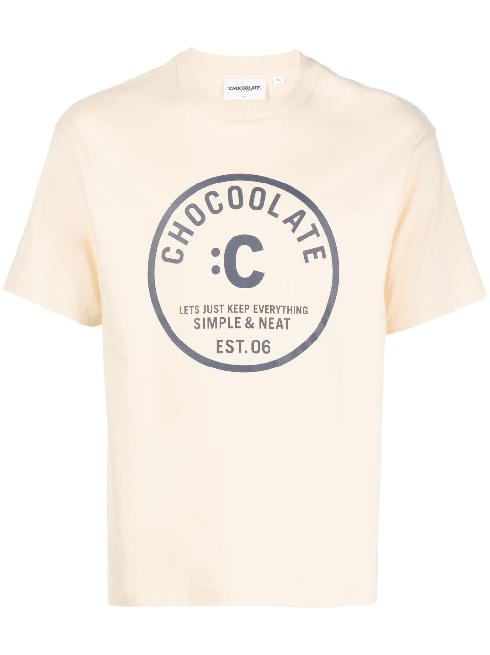 CHOCOOLATE logo-print cotton T-shirt - Yellow von CHOCOOLATE