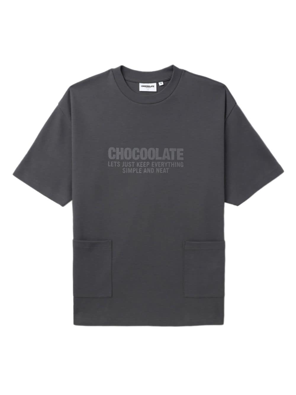 CHOCOOLATE logo-print cotton-blend T-shirt - Grey von CHOCOOLATE