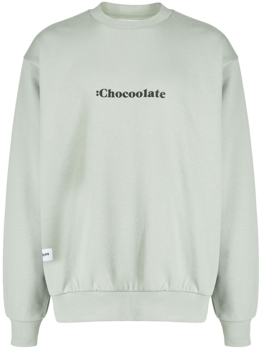 CHOCOOLATE logo-print cotton sweatshirt - Green von CHOCOOLATE