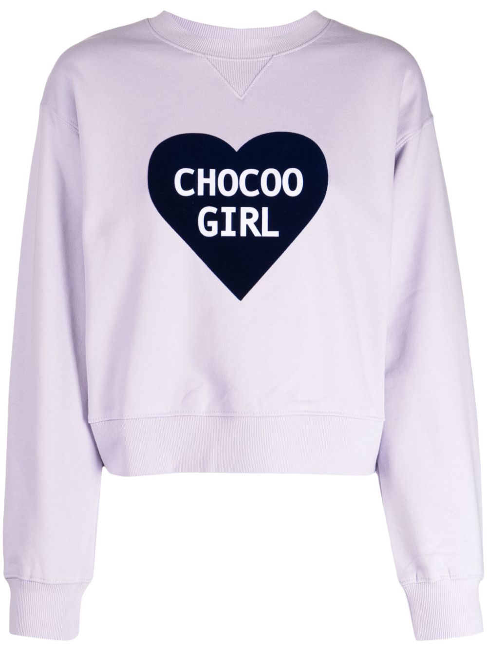 CHOCOOLATE logo-print cotton sweatshirt - Purple von CHOCOOLATE