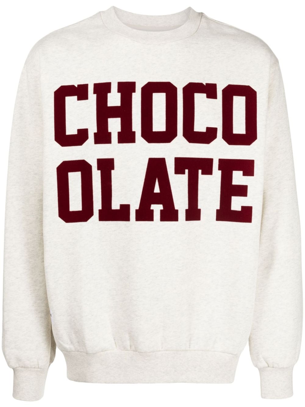 CHOCOOLATE logo-print jersey-texture sweatshirt - White von CHOCOOLATE