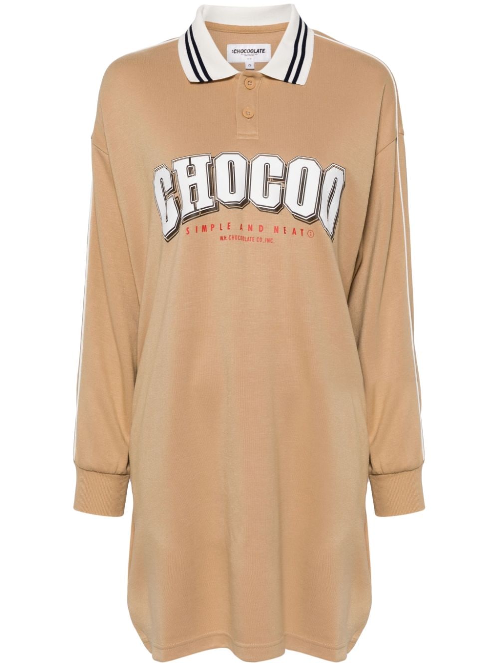 CHOCOOLATE logo-print sweatshirt dress - Brown von CHOCOOLATE