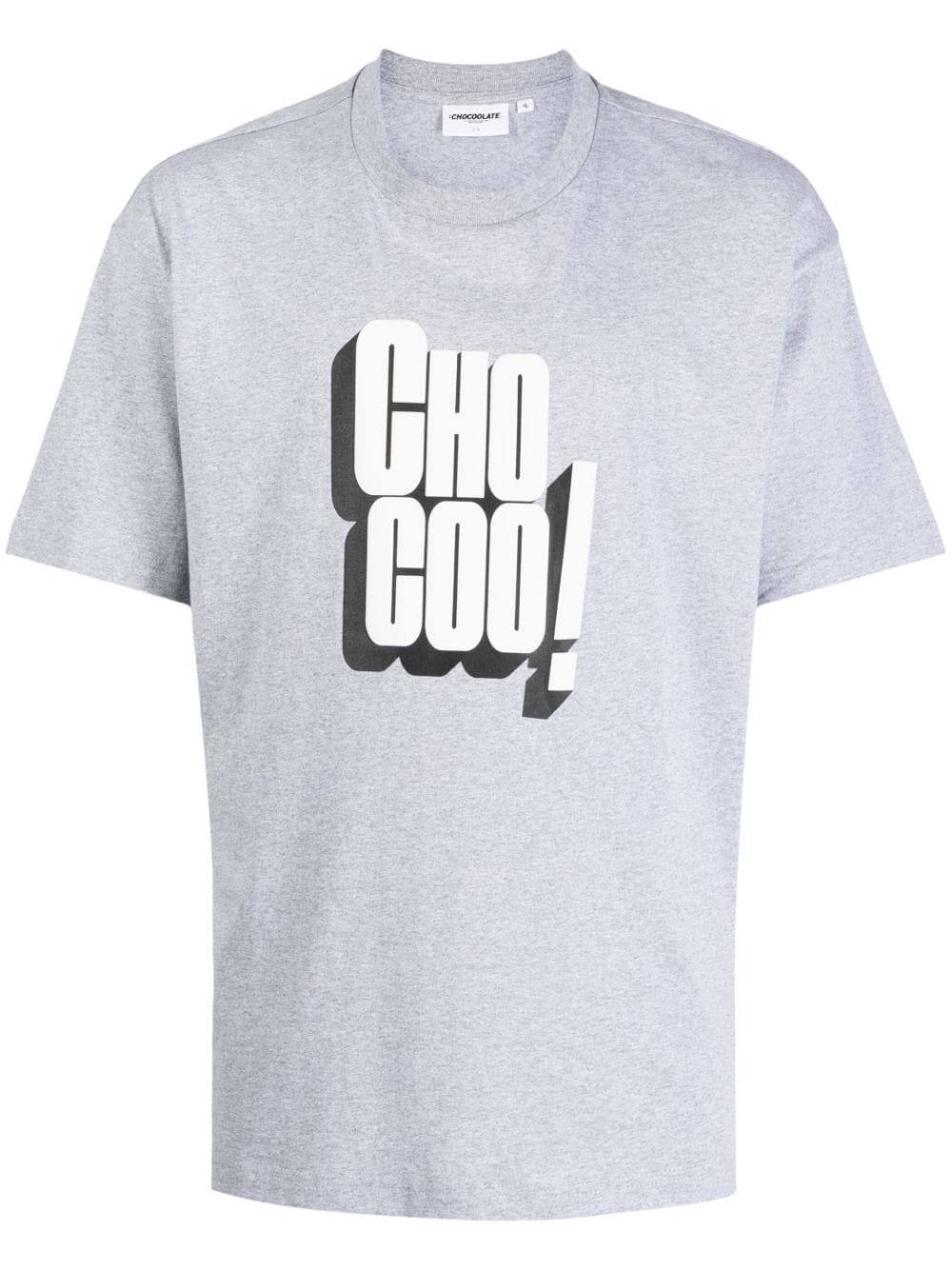 CHOCOOLATE slogan-print cotton T-shirt - Grey von CHOCOOLATE