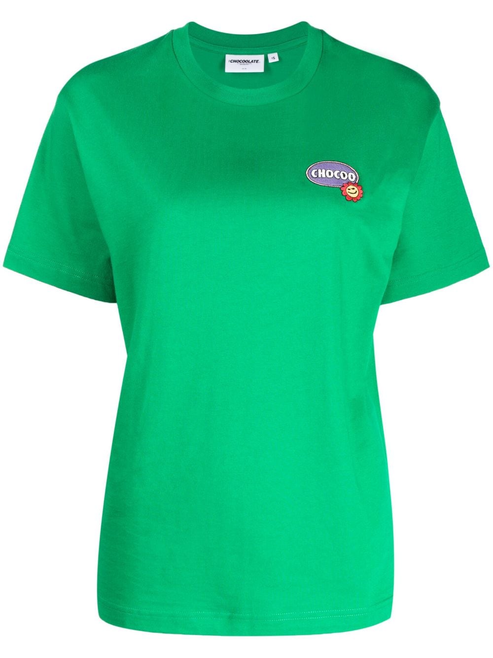CHOCOOLATE slogan-print short-sleeve T-shirt - Green von CHOCOOLATE