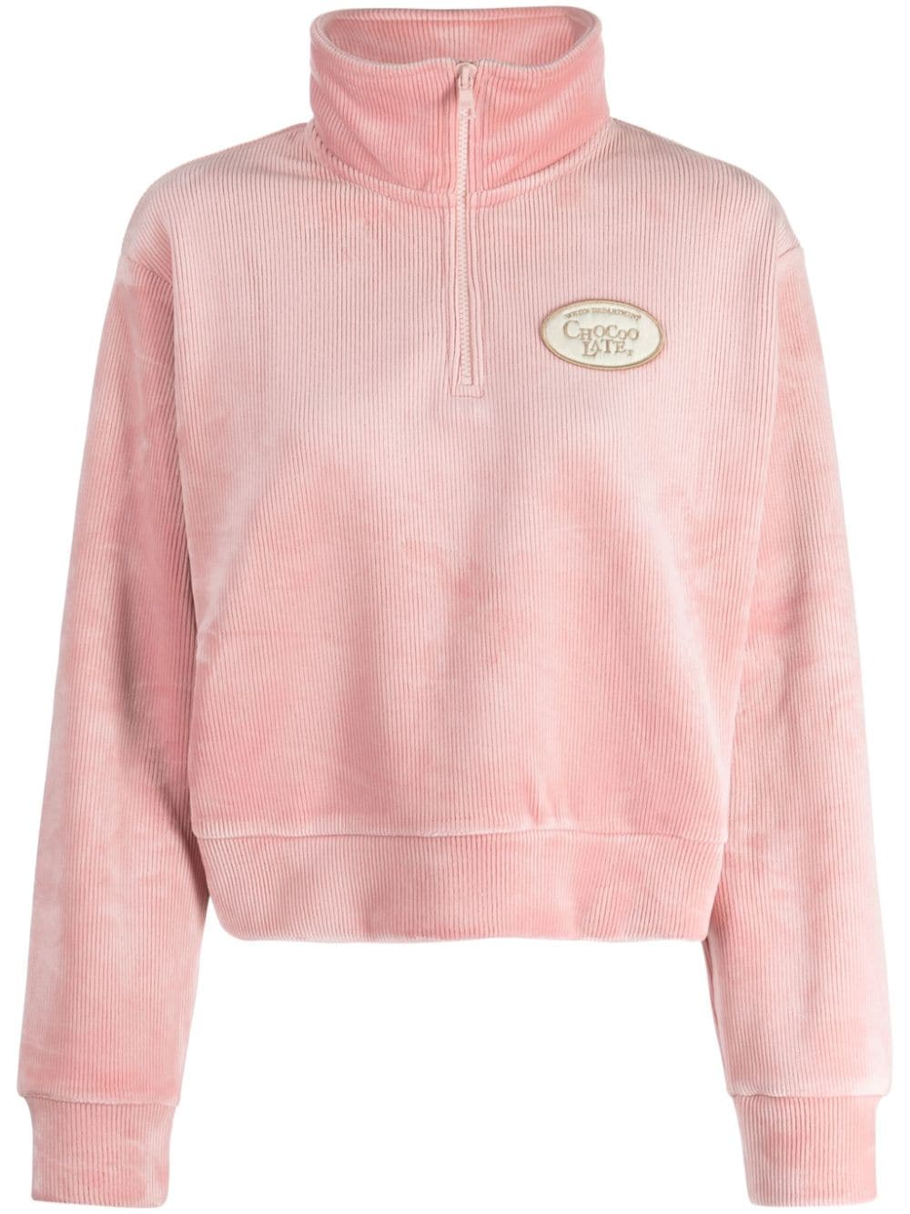 CHOCOOLATE zip-up corduroy sweatshirt - Pink von CHOCOOLATE