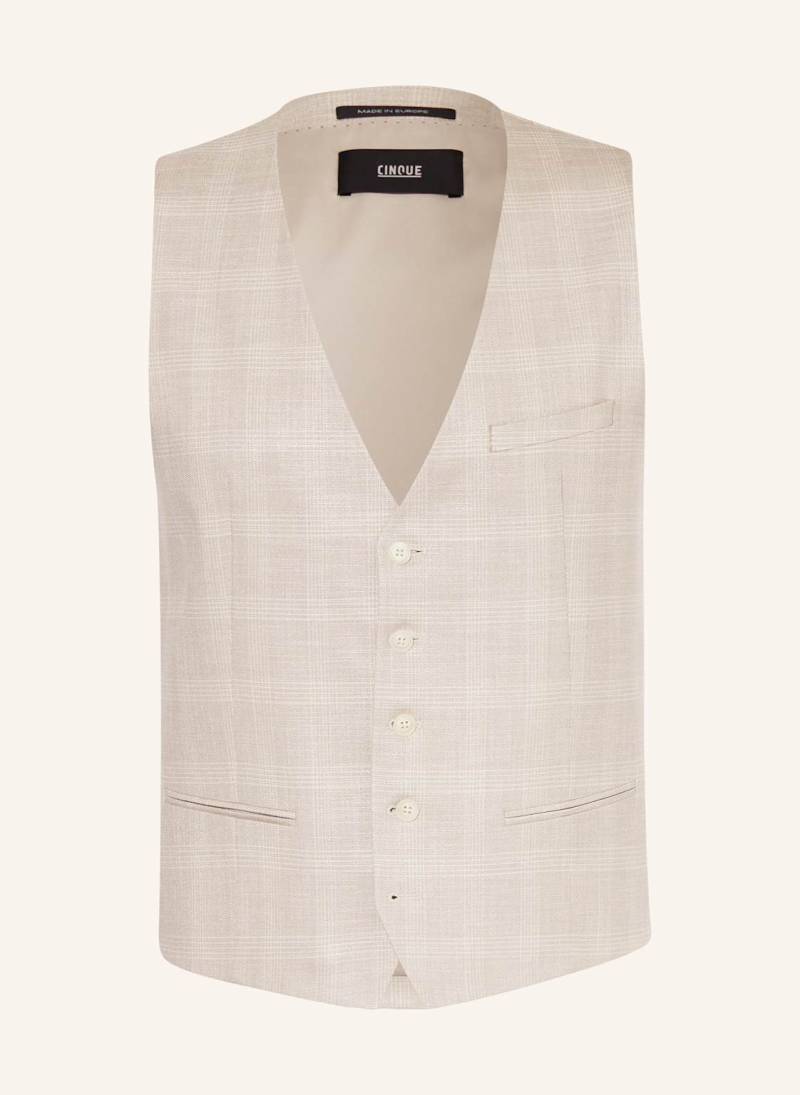 Cinque Anzugweste Civitra Extra Slim Fit beige von CINQUE