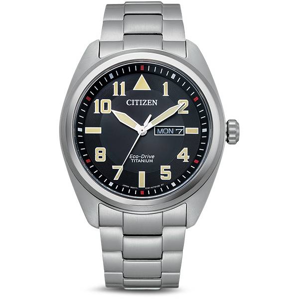 CITIZEN Field Day Date Super Titanium Solar schwarz von CITIZEN