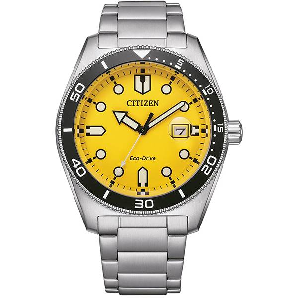 CITIZEN Promaster Eco-Drive Diver, Solar Sportuhr, Stahl gelb von CITIZEN