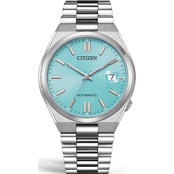 CITIZEN Tsuyosa, Retro Automatik Uhr, Stahl eisblau von CITIZEN