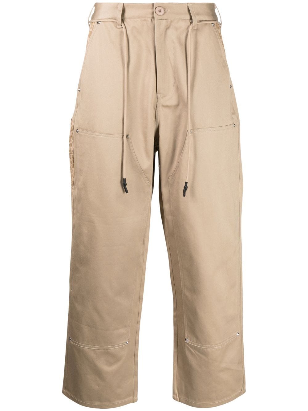 CLOT Carpenter leopard-print trim trousers - Brown von CLOT