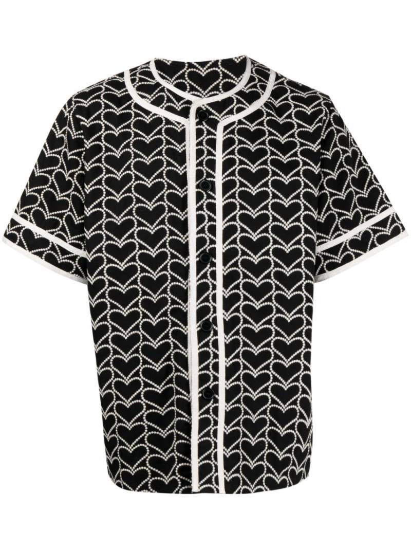 CLOT heart-print short-sleeved shirt - Black von CLOT