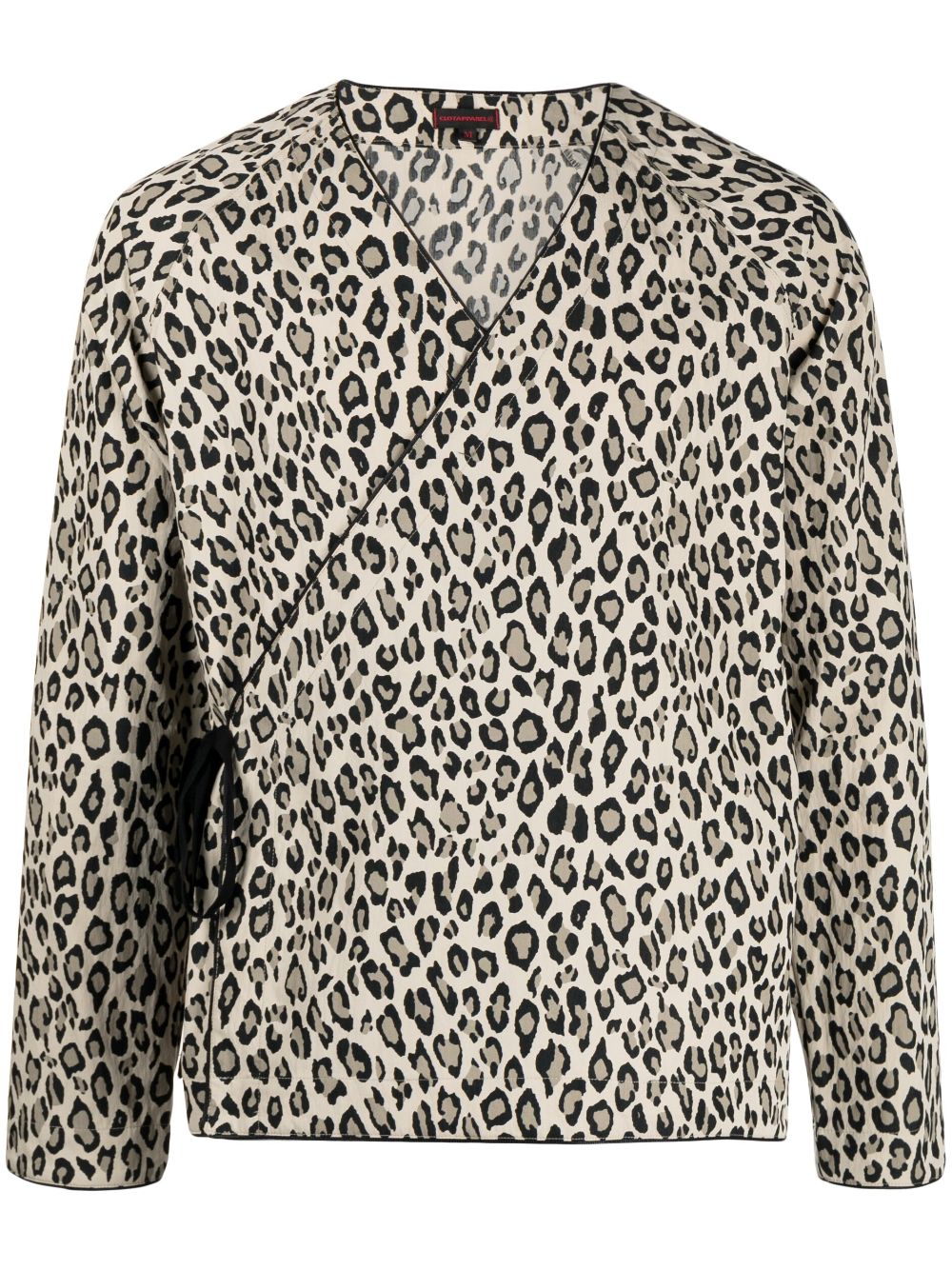 CLOT leopard-print V-neck shirt - Green von CLOT