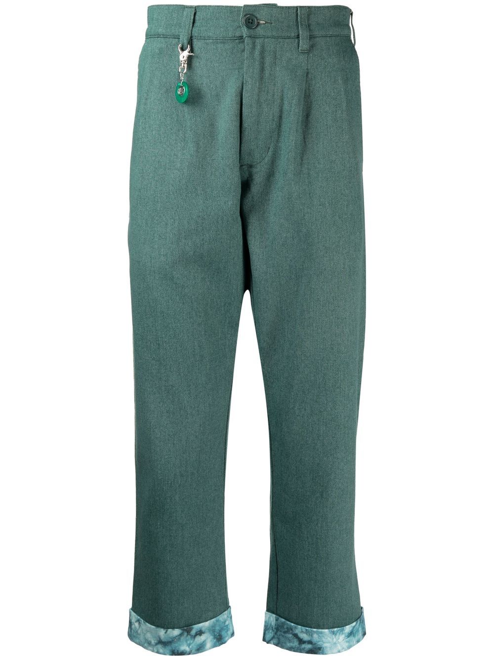 CLOT turn-up straight leg trousers - Green von CLOT