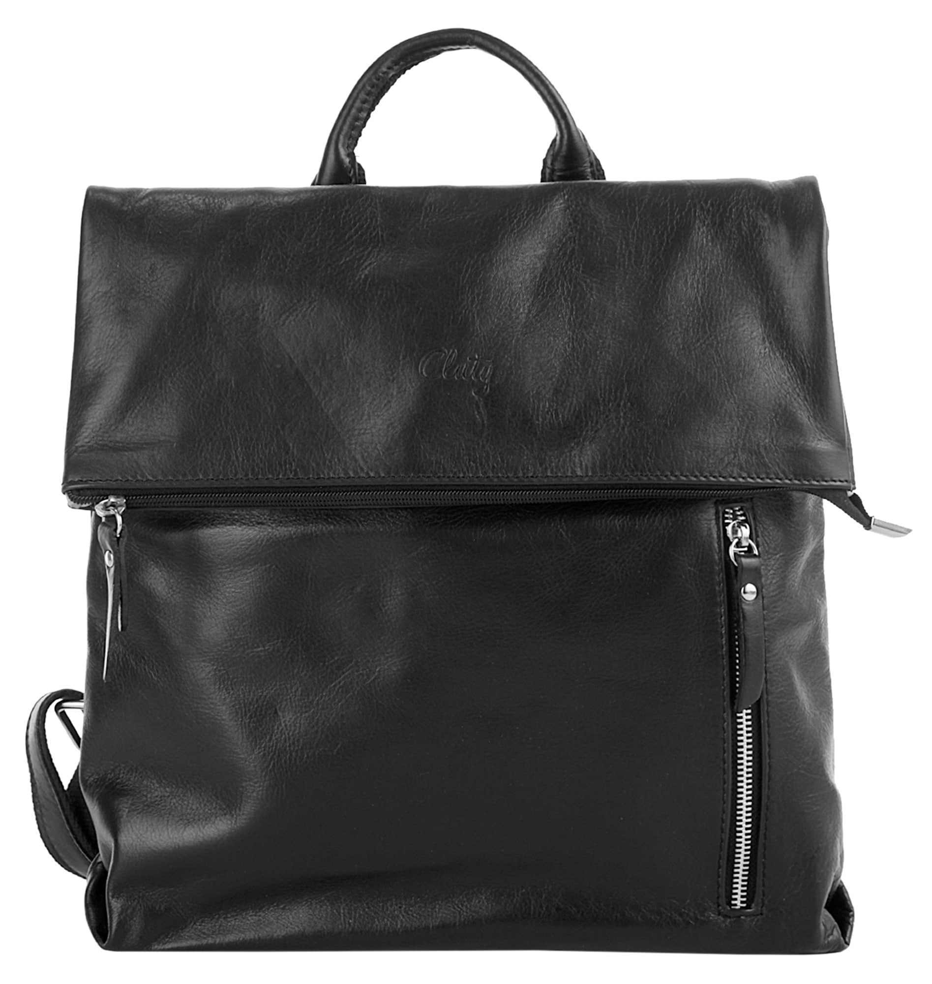 Cluty Cityrucksack, echt Leder, Made in Italy von Cluty