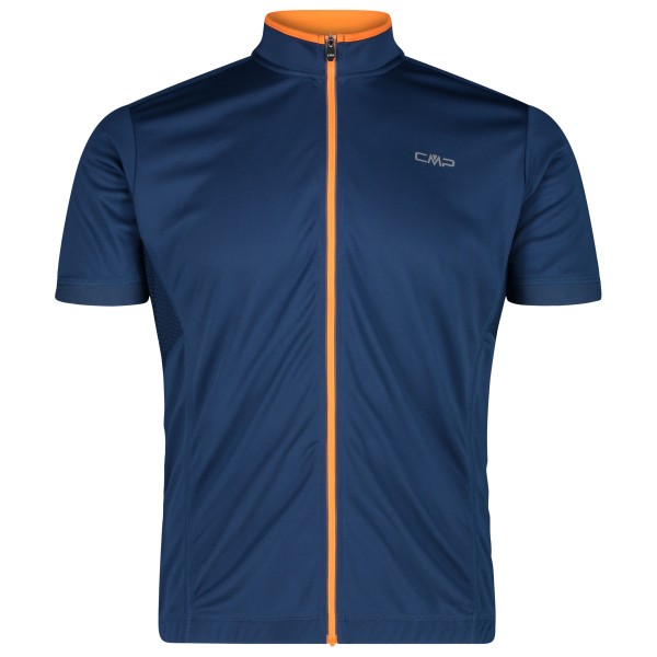 CMP - Bike T-Shirt Jacquard Fullzip - Velotrikot Gr 50 blau von CMP