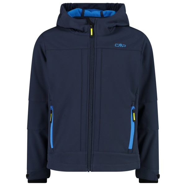 CMP - Boy's Jacket Fix Hood Softshell - Softshelljacke Gr 128 blau von CMP