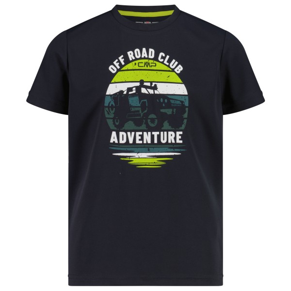 CMP - Boy's T-Shirt Piquet - Funktionsshirt Gr 128 blau/schwarz von CMP
