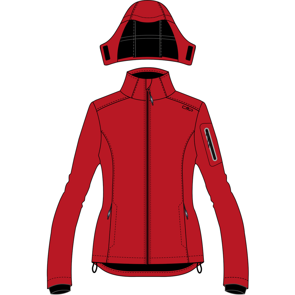 CMP Damen Softshell Hoodie Jacke CMP Damen Softshell Hoodie Jacke von CMP