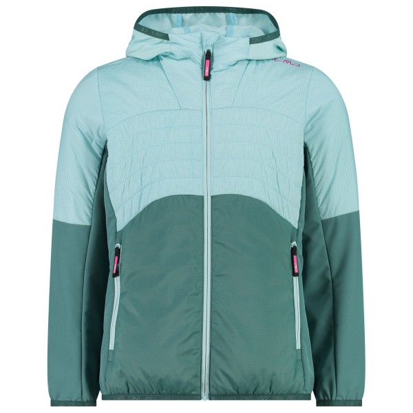 CMP - Girl's Hybrid Jacket Fix Hood - Kunstfaserjacke Gr 98 türkis/blau von CMP