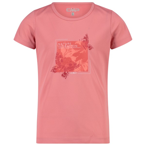 CMP - Girl's T-Shirt Piquet Print - Funktionsshirt Gr 128 rosa von CMP
