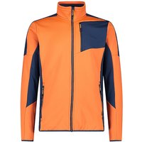 CMP Herren Fleecejacke Striped Stretch orange | 48 von CMP