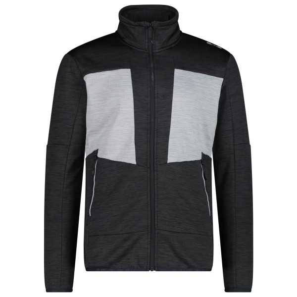 CMP - Jacket Melange Grid Tech - Fleecejacke Gr 46 schwarz von CMP