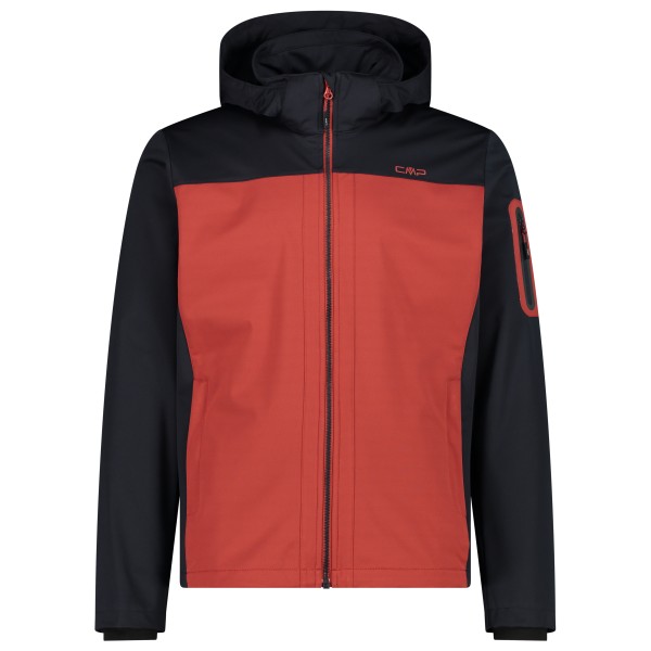 CMP - Jacket Zip Hood Light Softshell - Softshelljacke Gr 52 rot/schwarz von CMP