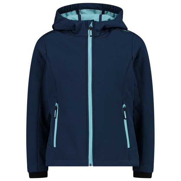 CMP - Kid's Jacket Fix Hood 3A29385 - Softshelljacke Gr 104;110;116;128;140;152;164;176;92;98 blau;schwarz;türkis von CMP
