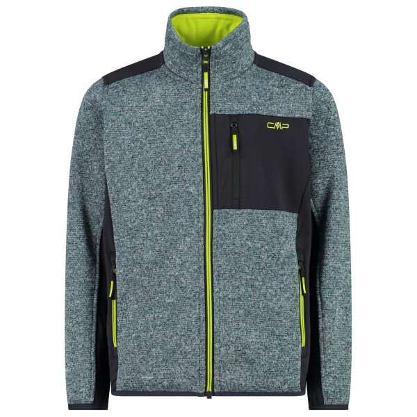 CMP - Kid's Jacquard Knitted Jacket - Fleecejacke Gr 104 grau von CMP