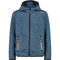 CMP Kinder Fleecejacke Jacquard Knitted Hoodie petrol | 104 von CMP