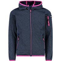 CMP Mädchen Strickfleecejacke Knitted Hoodie dunkelblau | 164 von CMP