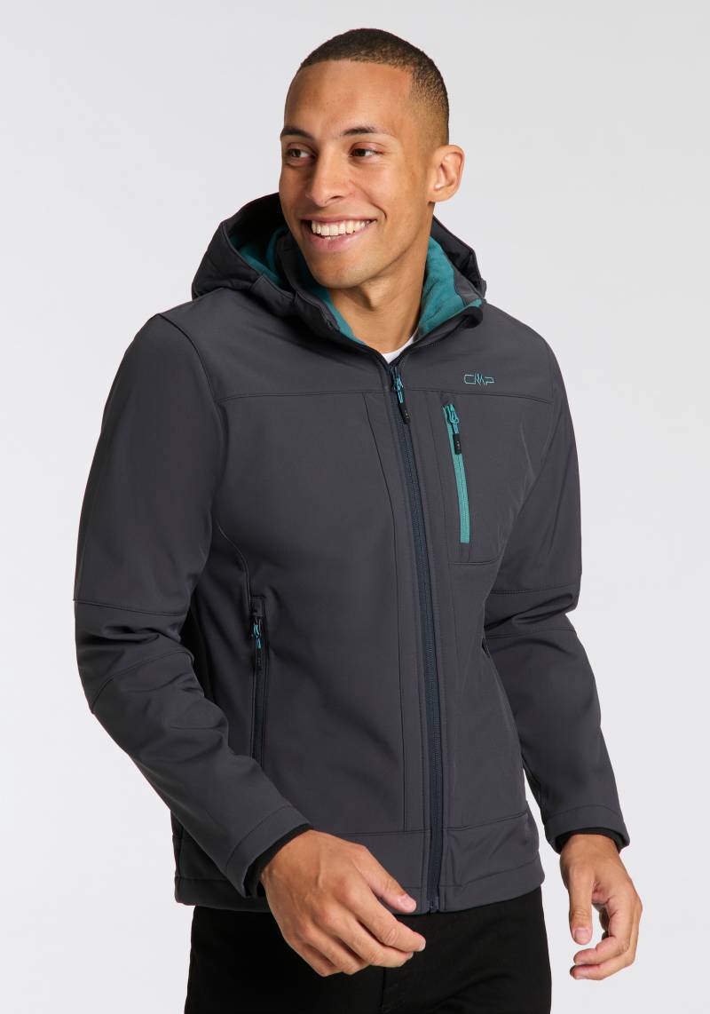 CMP Softshelljacke, (1 St.), mit Kapuze, Wasserabweisend & Winddicht & Atmungsaktiv von CMP