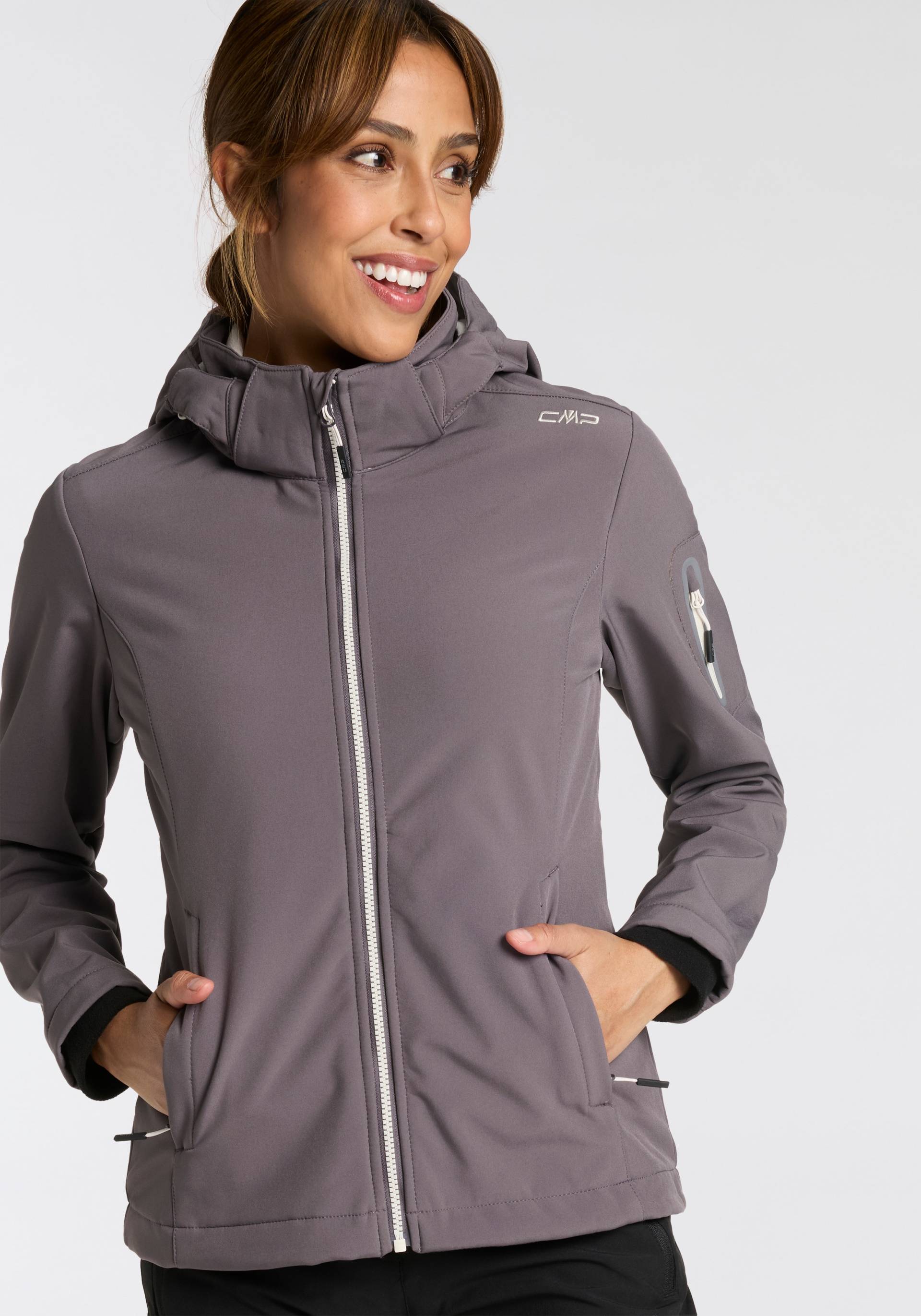 CMP Softshelljacke »WOMAN JACKET ZIP HOOD«, (1 St.), Wärmend & wind- & wasserabweisend von CMP