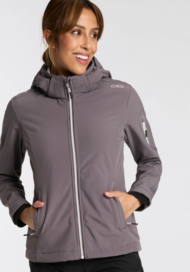 CMP Softshelljacke »WOMAN JACKET ZIP HOOD«, (1 St.), Wärmend & wind- & wasserabweisend von CMP