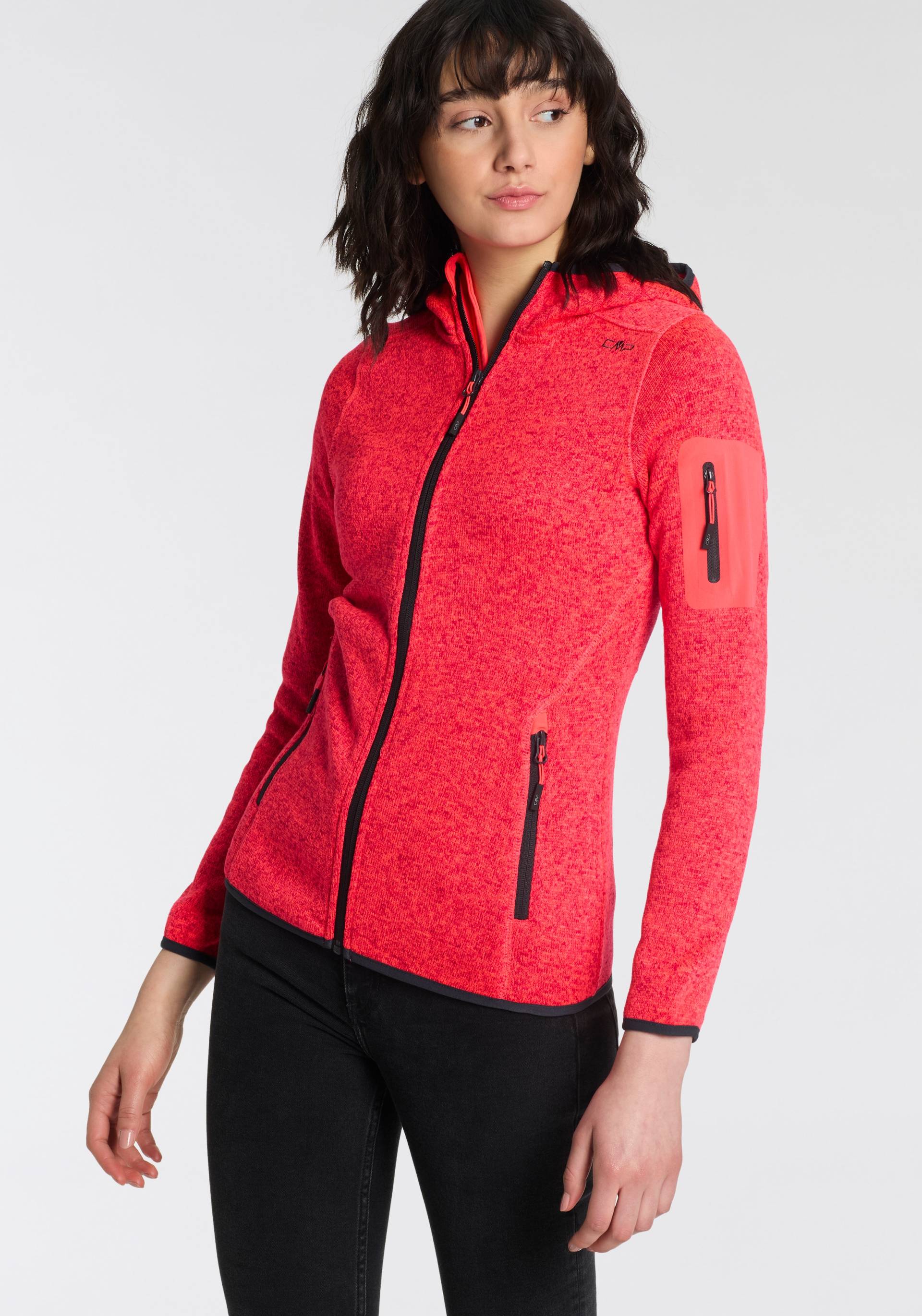 CMP Strickfleecejacke »KNITTED MELANGE HOODY WOMAN HOODY«, (1 St.), mit Kapuze, Wärmend und CMP Strickfleecejacke »KNITTED MELANGE HOODY WOMAN HOODY«, (1 St.), mit Kapuze, Wärmend und von CMP