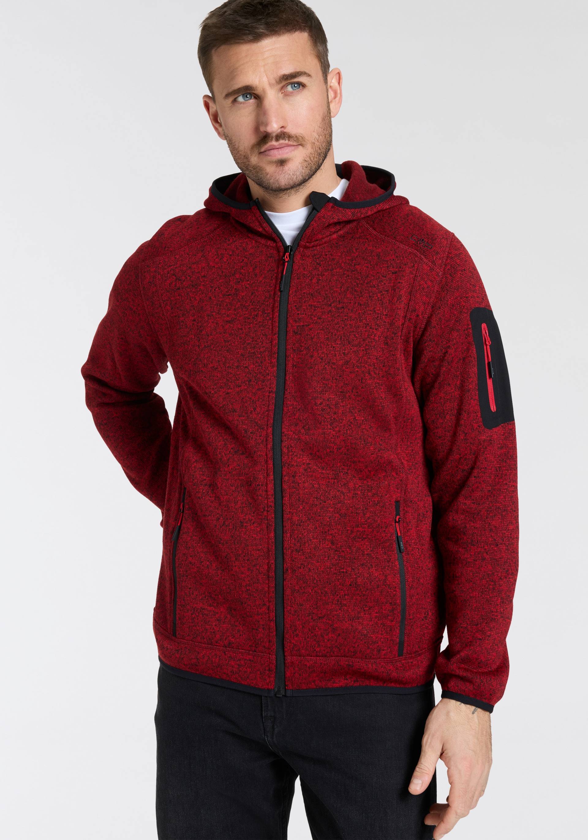 CMP Strickfleecejacke »MAN JACKET FIX HOOD«, (1 St.), mit Kapuze von CMP