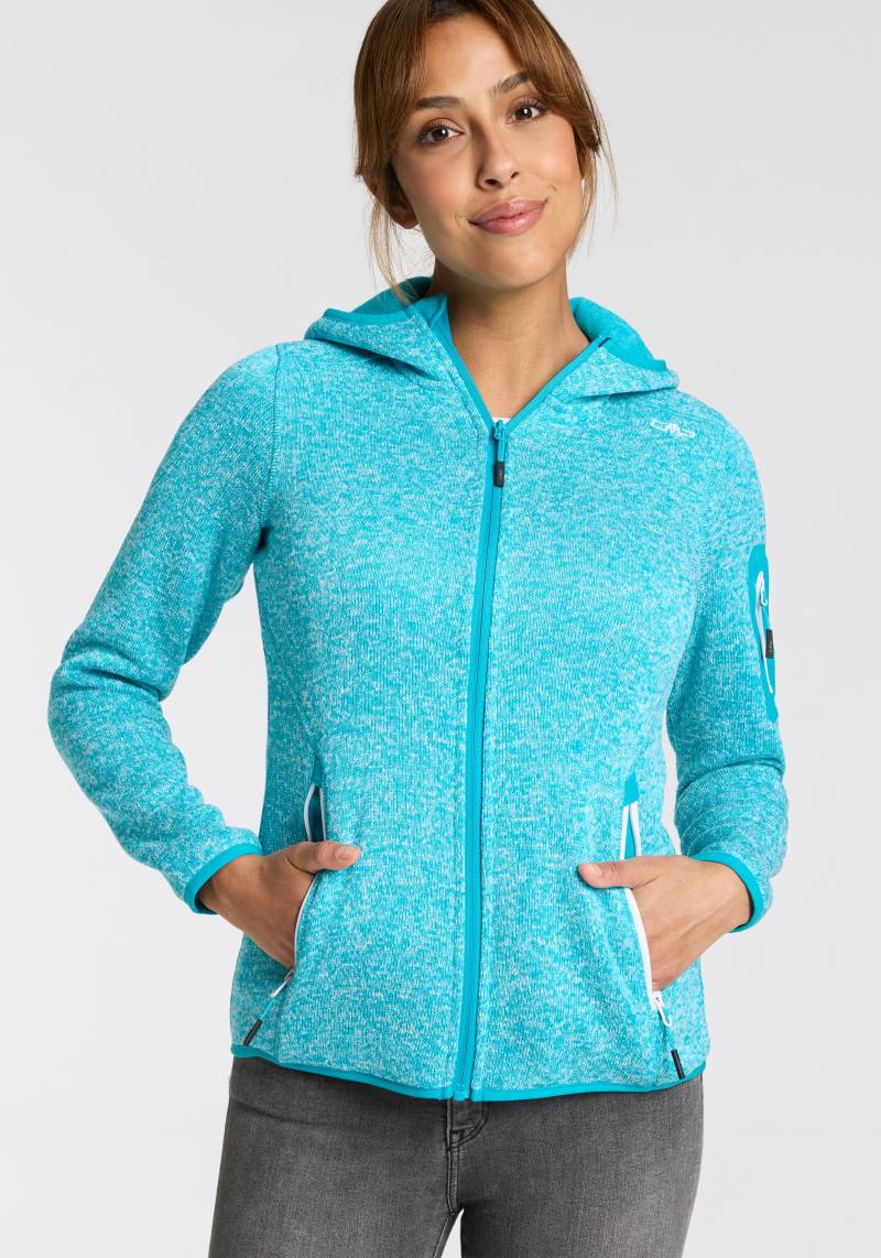 CMP Strickfleecejacke »KNITTED MELANGE HOODY WOMAN HOODY«, (1 St.), mit Kapuze, Wärmend und von CMP