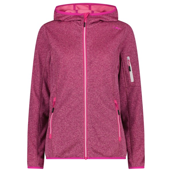 CMP - Women's Jacket Fix Hood Knitted + Mesh - Fleecejacke Gr 44 lila von CMP