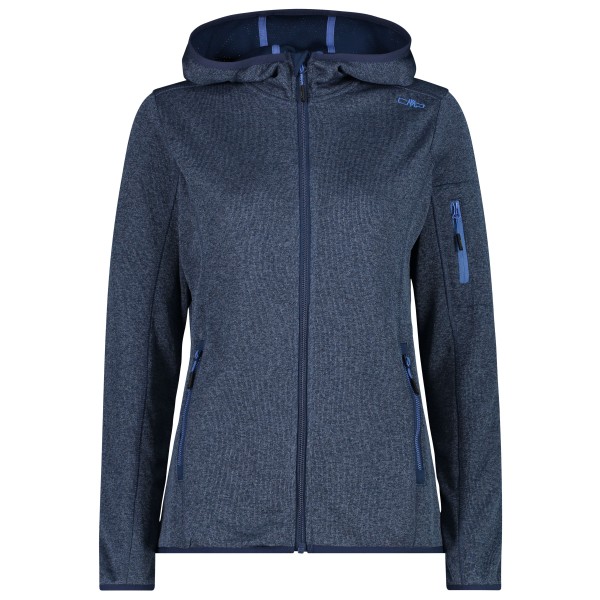 CMP - Women's Jacket Fix Hood Knitted + Mesh - Fleecejacke Gr 48 blau von CMP