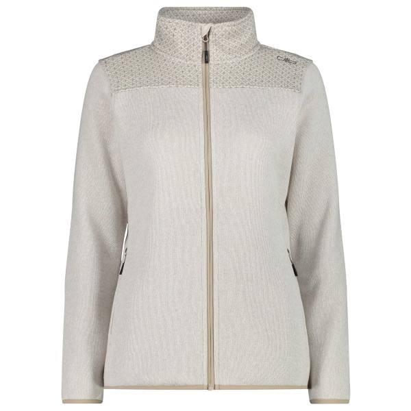 CMP - Women's Jacquard Knitted Jacket - Fleecejacke Gr 42 grau von CMP