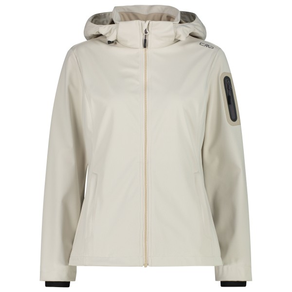 CMP - Women's Light Softshell Jacket Zip Hood - Softshelljacke Gr 40 beige von CMP