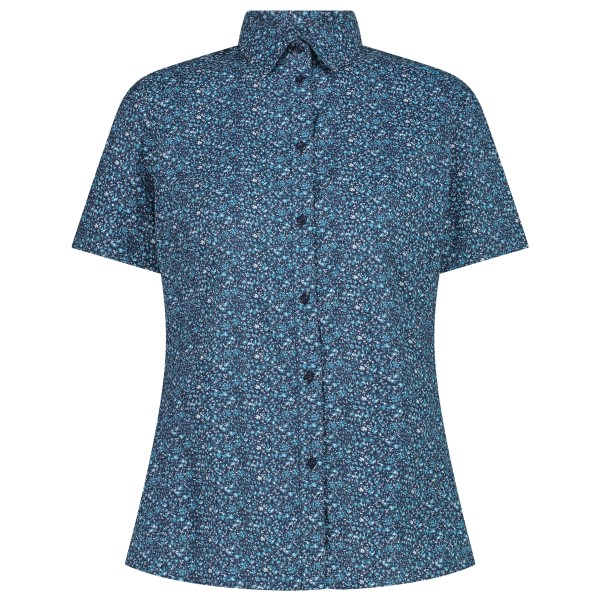 CMP - Women's Shortsleeve Shirt with Pattern - Bluse Gr 44 blau von CMP