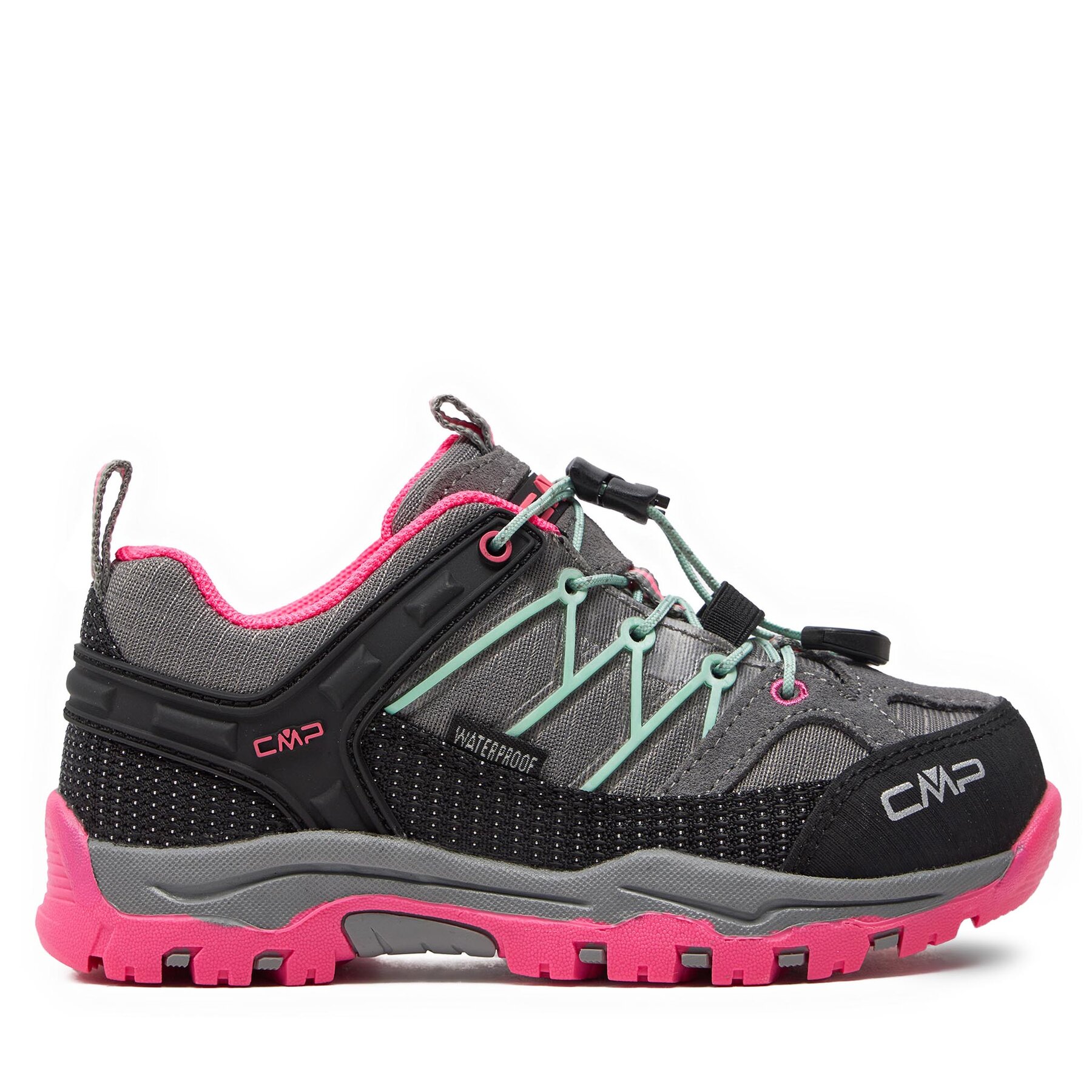 Trekkingschuhe CMP Kids Rigel Low Trekking Wp 3Q54554 Cemento-Pink Fluo 35YN von CMP