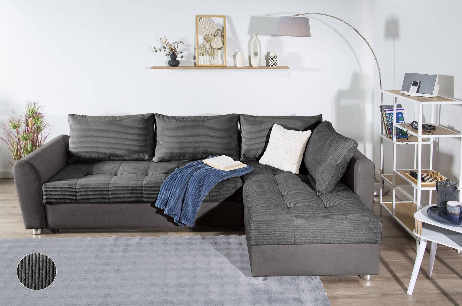 COLLECTION AB Ecksofa, Ecksofa,Bettfunktion,Bettkasten,Bonnelfederkern, Rückenkissen von COLLECTION AB