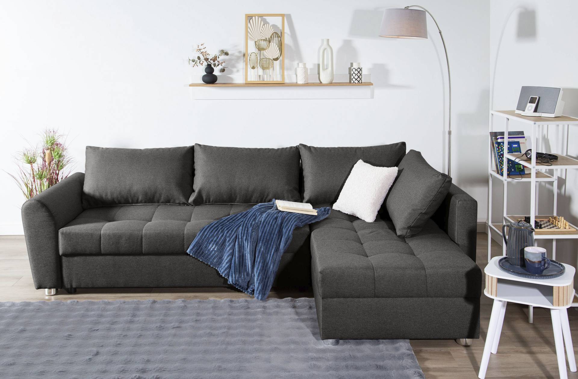 COLLECTION AB Ecksofa, Ecksofa,Bettfunktion,Bettkasten,Bonnelfederkern, Rückenkissen von COLLECTION AB