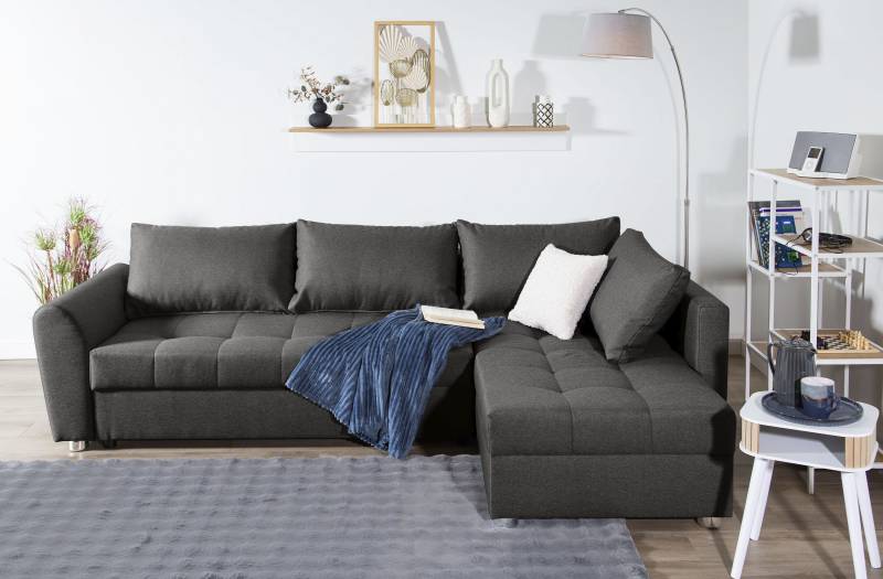 COLLECTION AB Ecksofa, Ecksofa,Bettfunktion,Bettkasten,Bonnelfederkern, Rückenkissen von COLLECTION AB